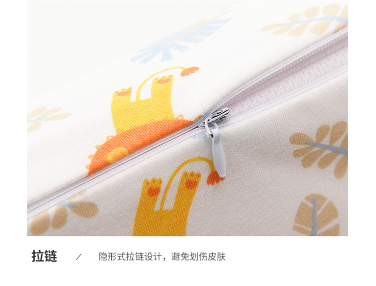 91家纺网 家纺一手货源 找家纺 爱古德 2022新款四季针织卡通全棉乳胶枕套波浪记忆棉枕芯套 蓝色小雨点